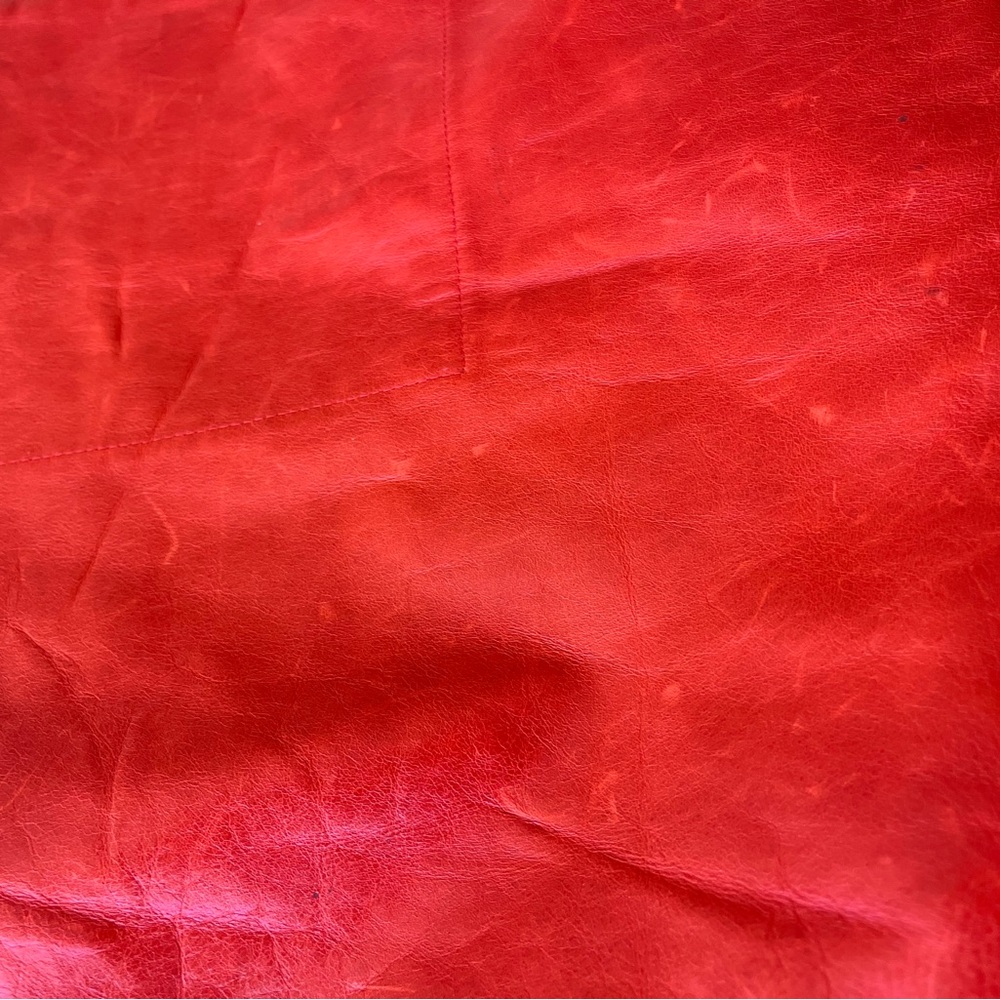 Red Leather handmade satchel Crossbody Bag - Picture 14 of 15